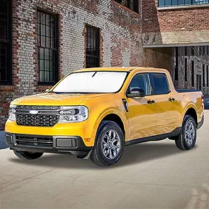 Windshield Sun Shade Car Sunshade for Ford Maverick Accessories 2022 2023 2024 2025 2026 Windshield Sun Visor Cover for Maverick Front Window Shield 240T Reflective Polyester Protector Block Heat