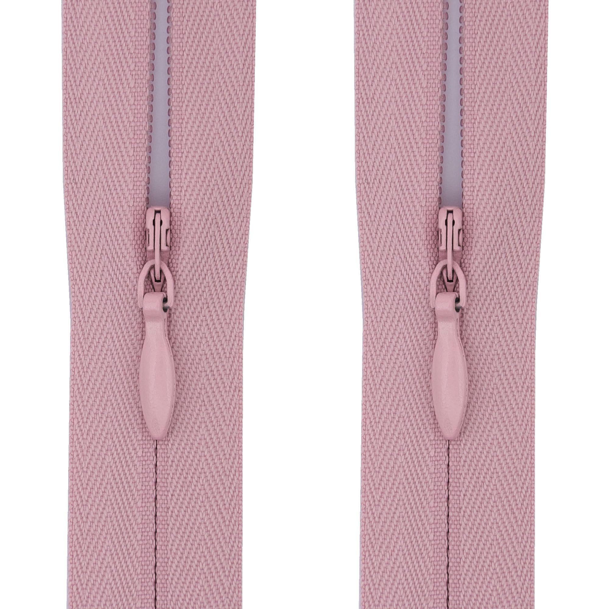 Y-Connection Soft Dusty Pink #3 Invisible Zips, 2 Pack, 18 Inch,