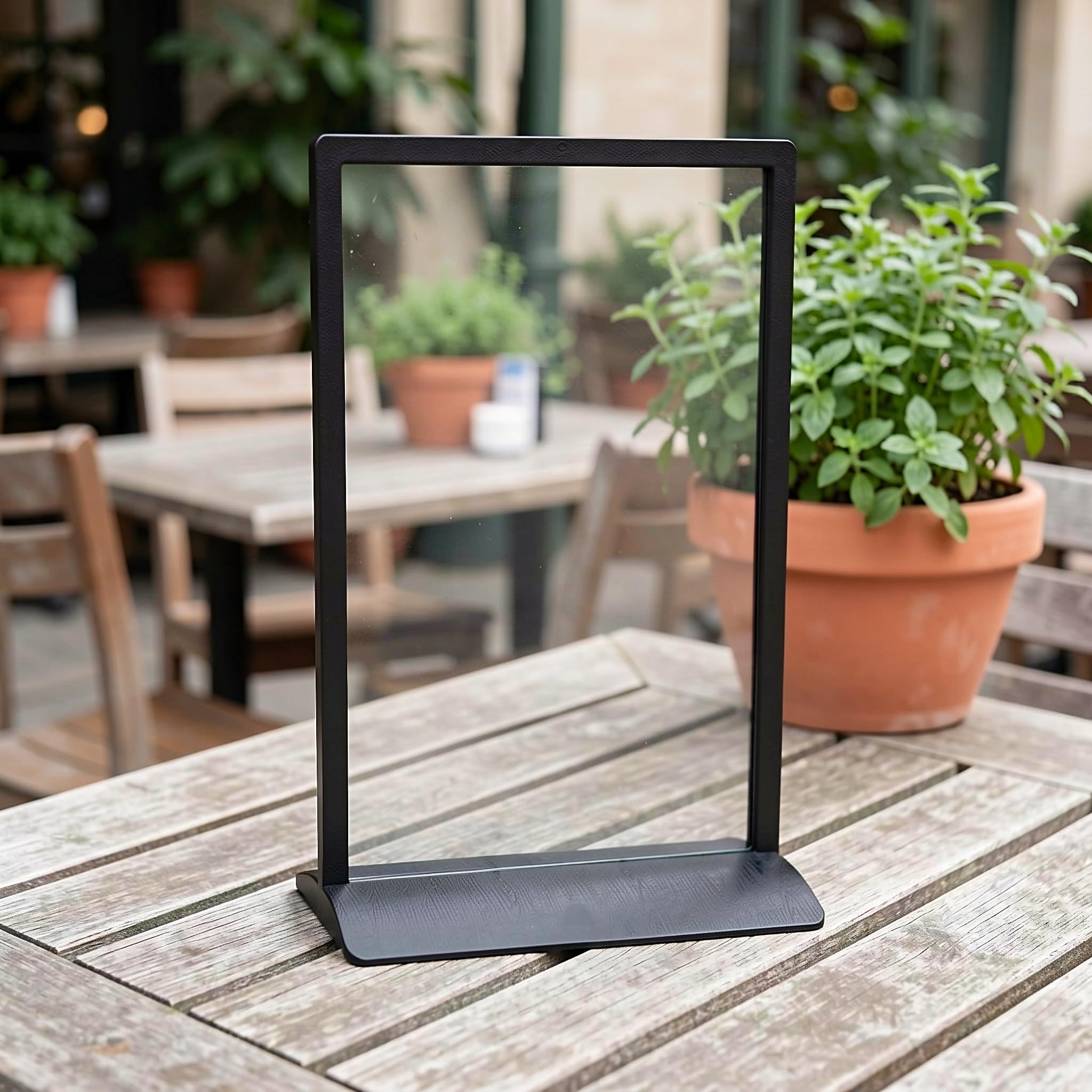 Soporte para menús de 4 piezas, doble cara, soporte para papel A4