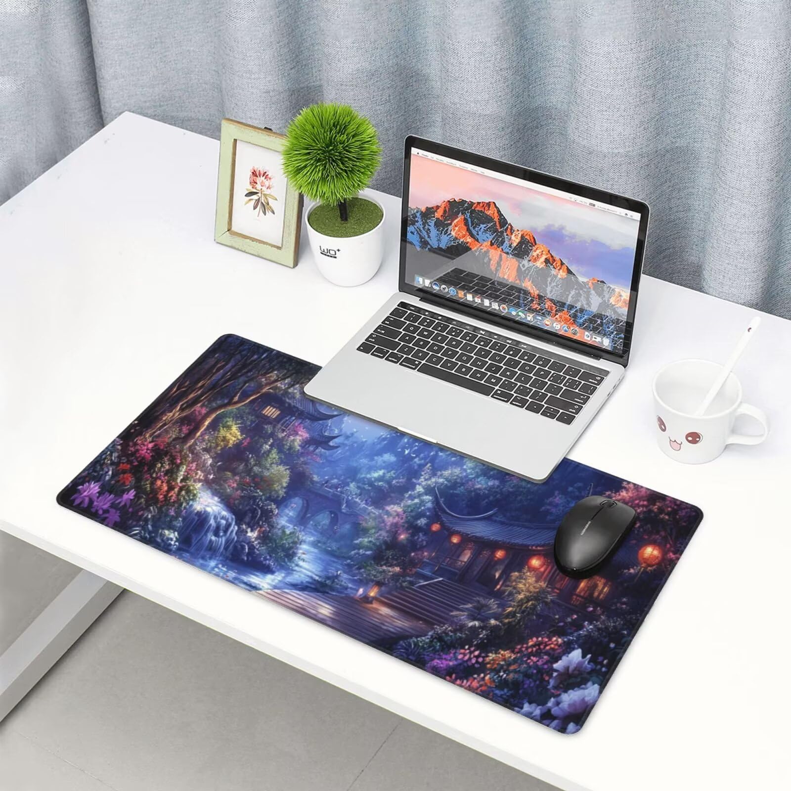 Fioletowa podkładka pod mysz XXL Dream mata na biurko 1600 x 800 x 3 mm zmywalna podkładka do gier na laptopa, z antypoślizgową gumową podstawą dla graczy, PC, pracowników biurowych Y453