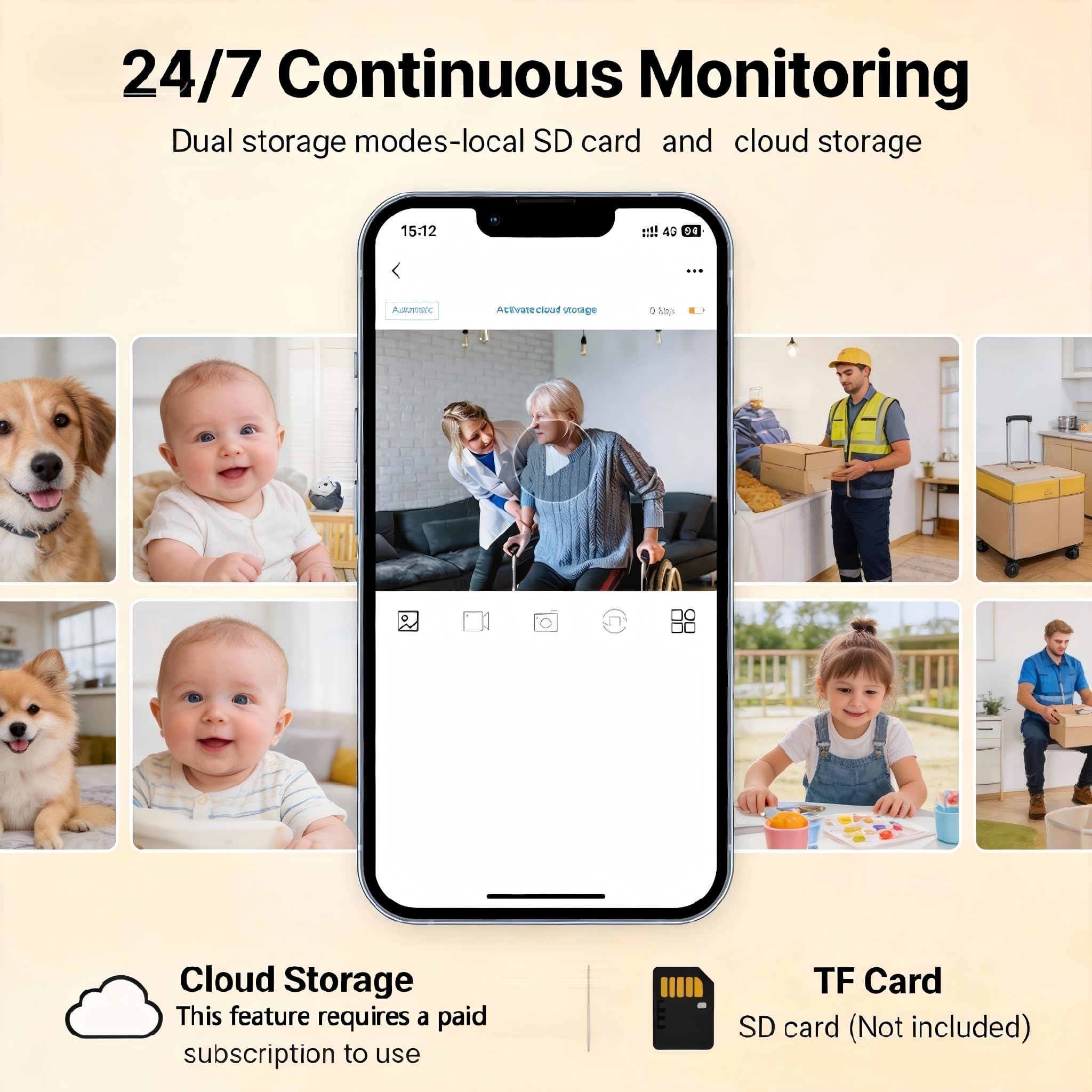 Hidden Camera,Spy Camera,4K Security WiFi Mini Camera SD Card Storage & App Control,Surveillance with Magnetic Mount,AI Motion Detection,Auto Night Vision,Compact Indoor Cameras for Home — view 8