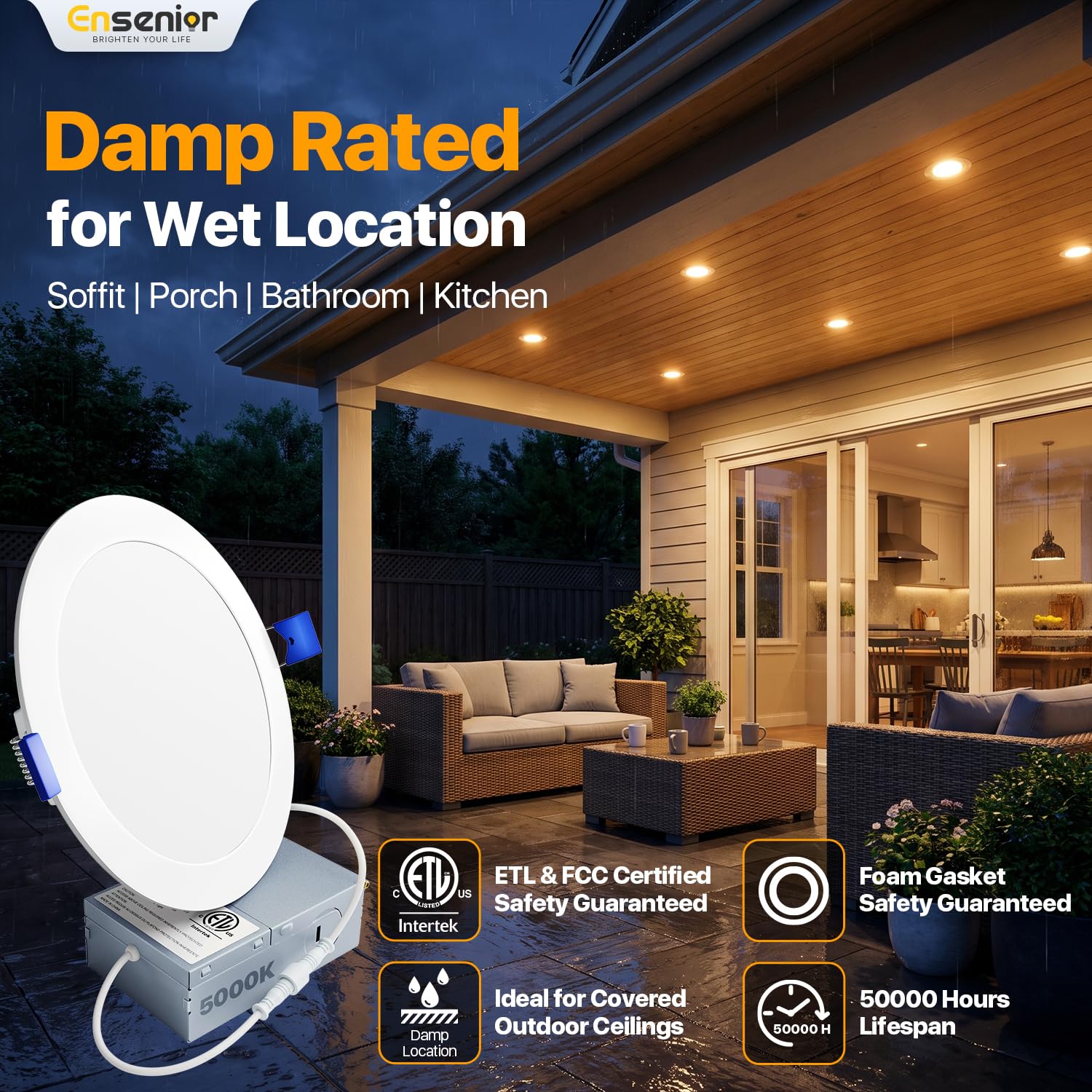 Ensenior 6 Inch LED Recessed Lights - 12 Pack -4 Ensenior 6 Inch LED Recessed Lights - 12 Pack -4