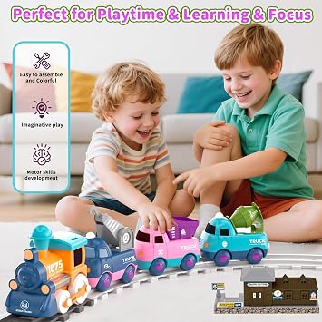 Electric Train Set for Toddler Toy 3 4 5 Year Old Boy Gifts