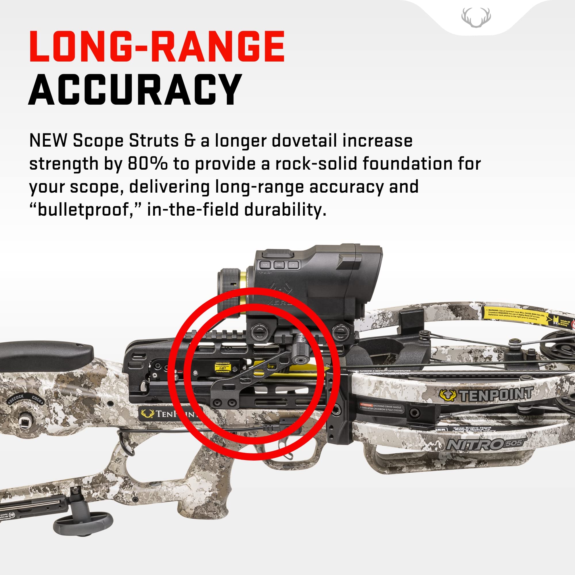 TenPoint Nitro 505 Xero Crossbow, Veil Alpine - 505 FPS - Equipped