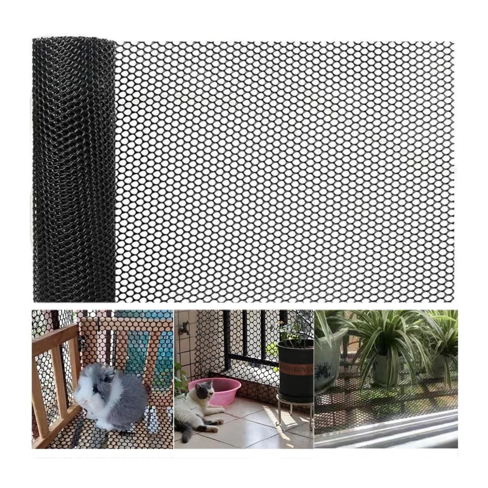 XUEHONG001 Cercas De Plástico, Red para Gatos Protección Balcón, Ventana Escalera Barandilla Malla Valla Red Protección, Niños Mascotas Niños Red Seguridad, Pollo Malla Alambre