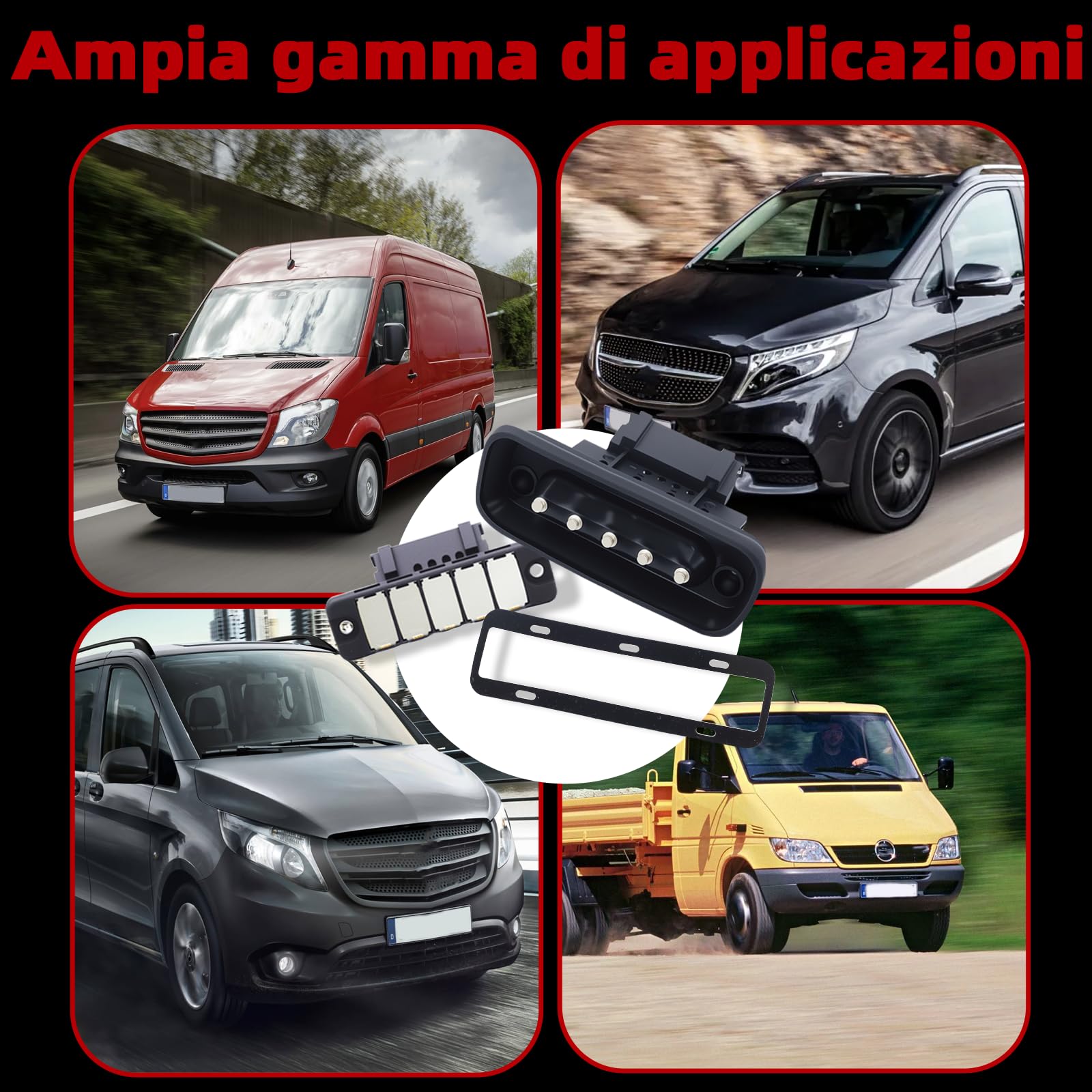 Interruttore di contatto porta a 5 poli – adatto per Mercedes Classe V W447 / Vito W447 / Marco Polo W447 / Viano W639 / Vito W639 / Sprinter W907 W910 (907, 910) – Interruttore di contatto