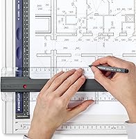 Vista 2 de Staedtler Mars 661 - Tablero de dibujo A3, DIN A3, de alta calidad, fabricado en Alemania, blanco, plástico resistente a impactos e roturas, riel