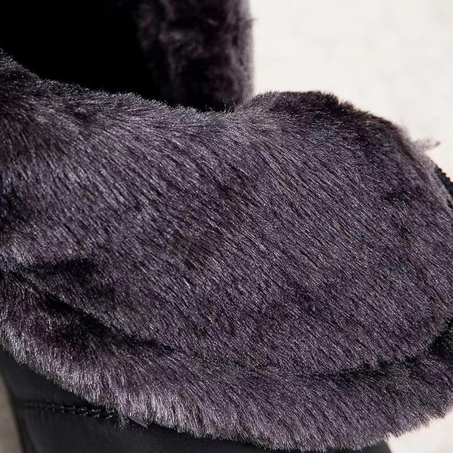 Women's Winter Snow Boots Fur Lined Waterproof Ankle Booties Outdoor Anti-Slip Zip-Up Warm Boots for Cold Weather