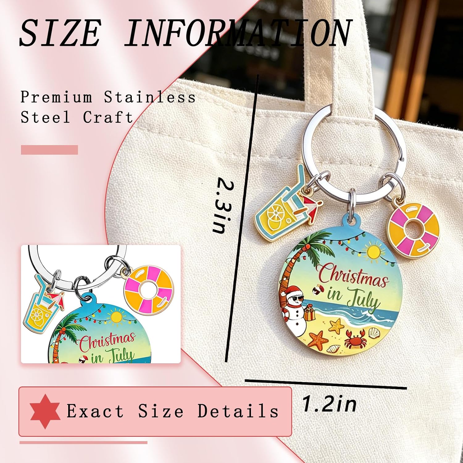 Christmas In July Decorations Keychain Summer Christmas Birthday Party Favors Beach Themed Gifts For Women Xmas In July Accessories For Hawaiian Party Decorations Summer Gift Beach Basket Gift Ideas