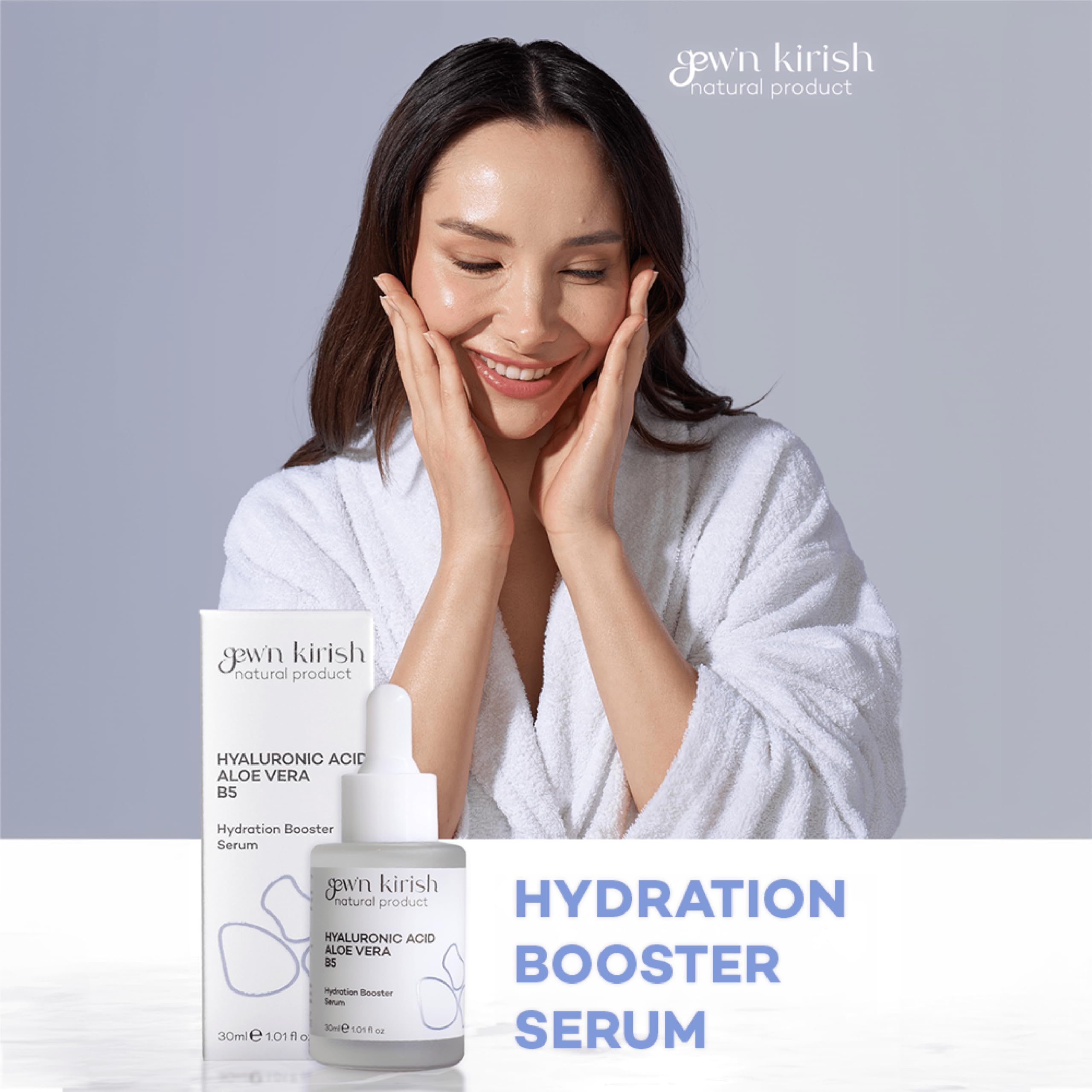 Hyaluron Serum Gesicht mit Vitamin B5 & Aloe Vera - Intensive Feuchtigkeit & Anti-Aging Gesichtspflege - Premium Hyaluron Serum hochdosiert für alle Hauttypen - Gesichtsserum Feuchtigkeit