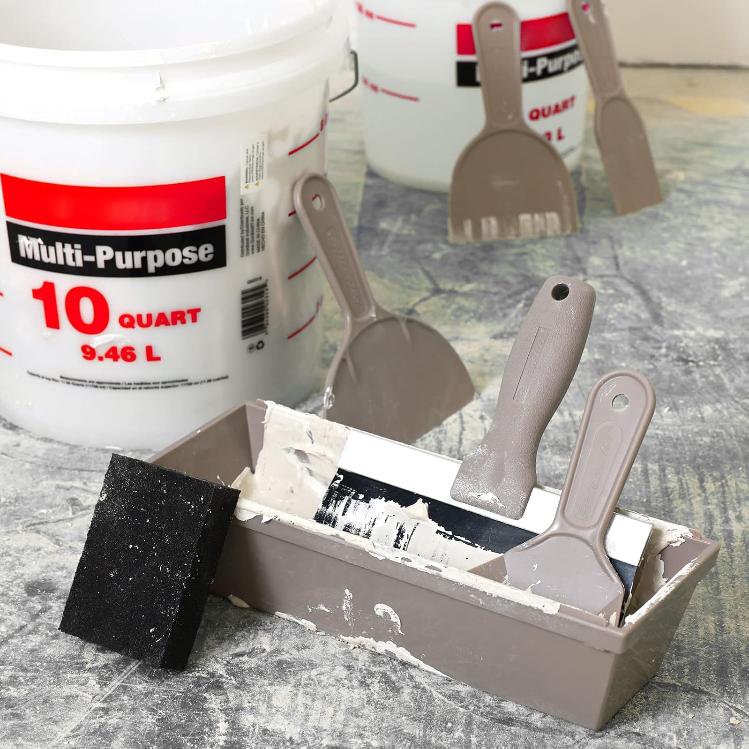 Goldblatt 7Piece Drywall Hand Tool Kit, with 4 Pieces Plastic Taping