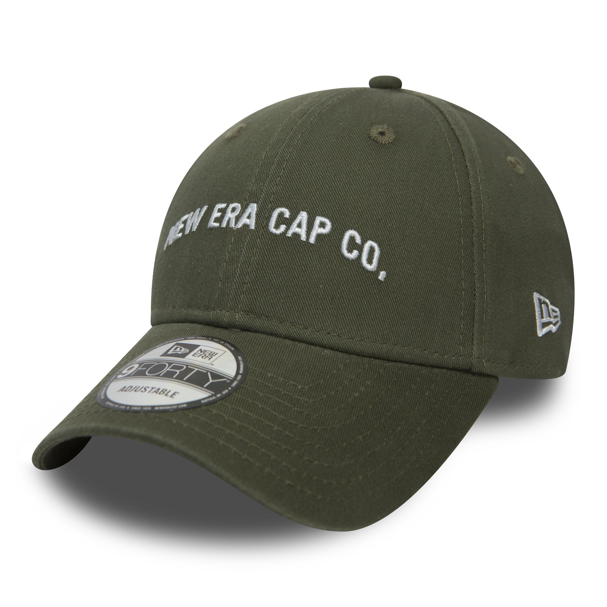 New Era Mens Script Logo Cap Hats Green One Size