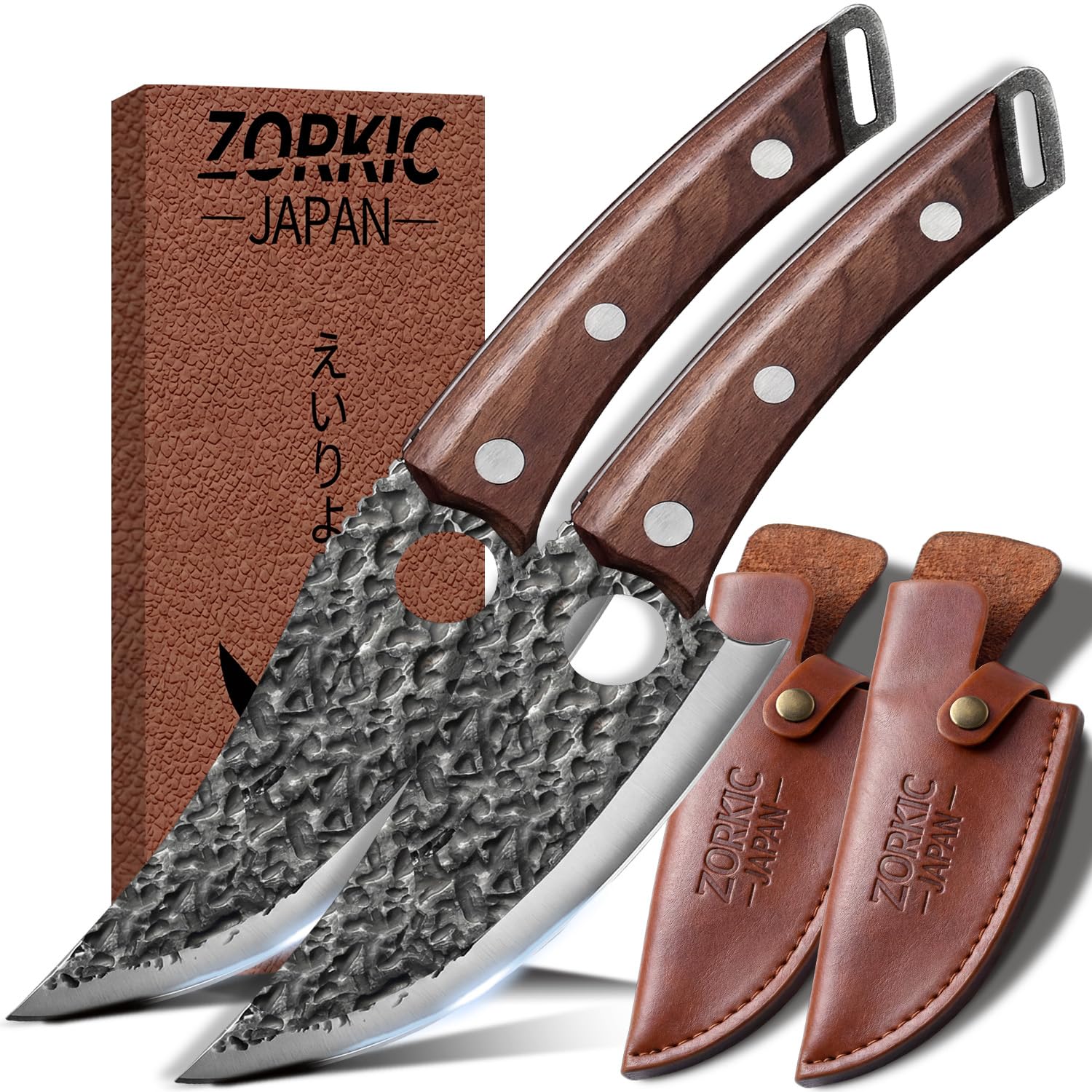 Viking Knife, Butcher Knife Hand Forged Boning Knives, Japanese Paring knives Kitchen Chopping for Meat Cutting Chefs Cleaver Camping Cooking, BBQ, Gifts for Men — Amazon image 9