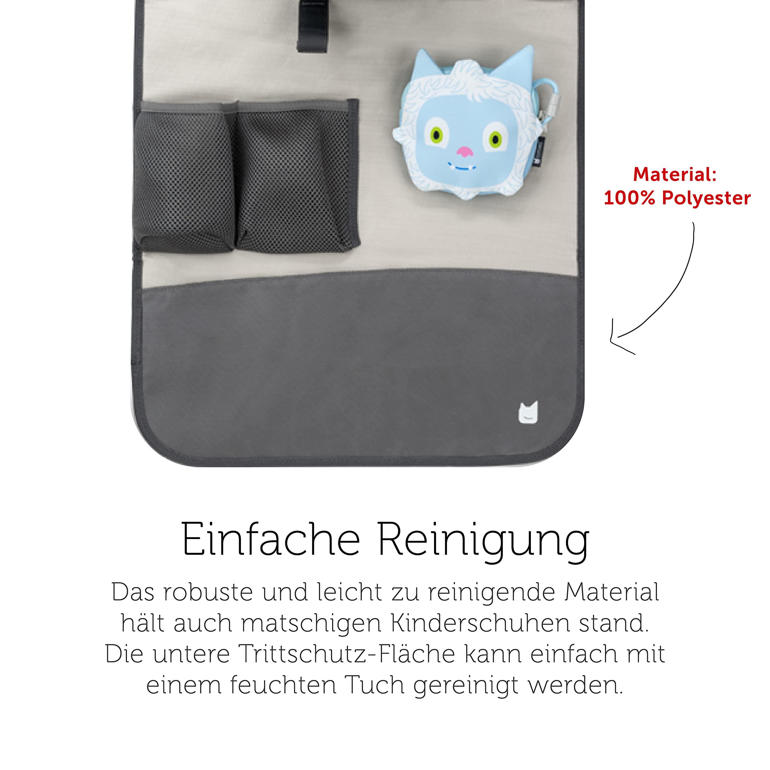tonies® Auto-Organizer Yeti, Zubehör zur Aufbewahrung von Toniebox, Hörfiguren und Kopfhörern im Auto