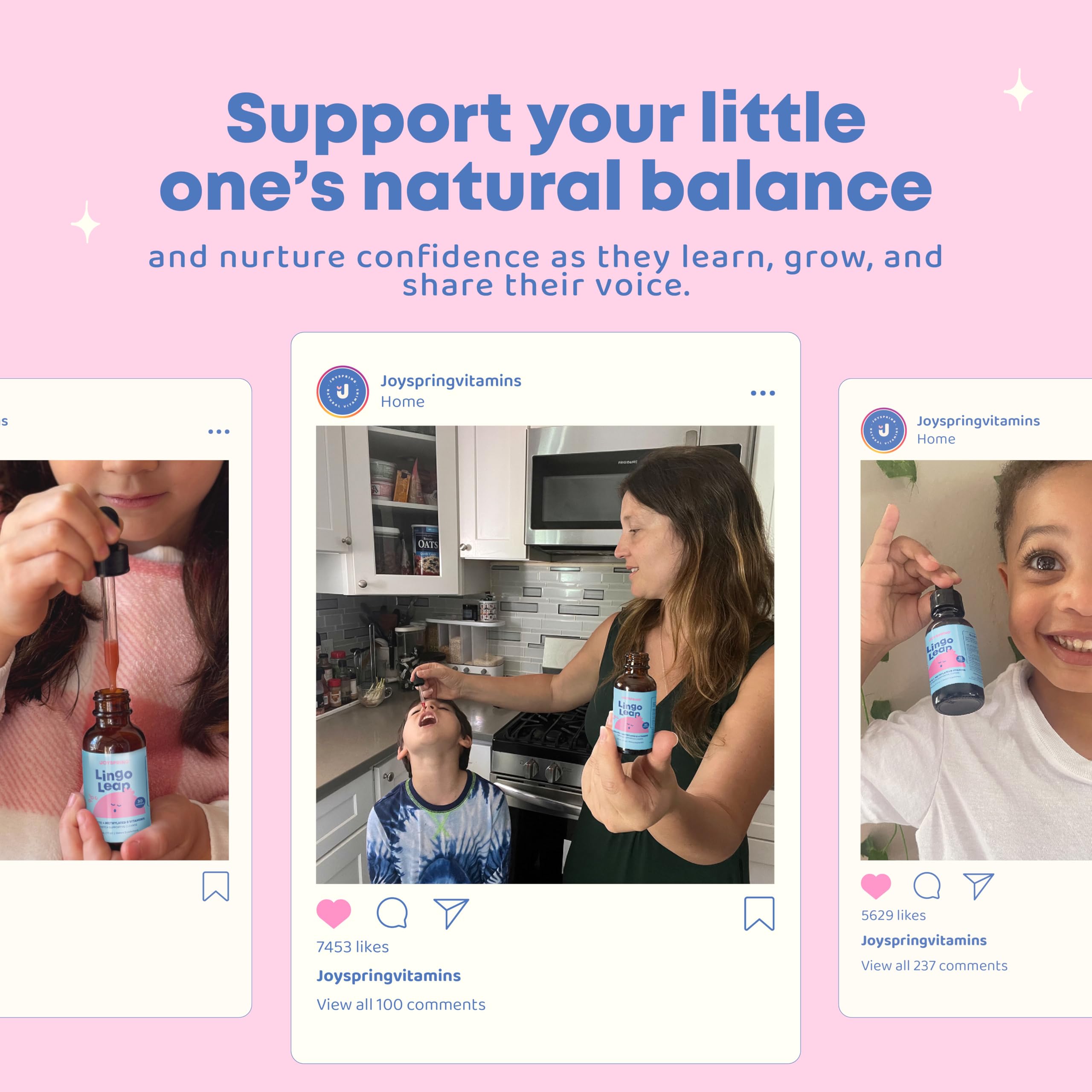 JoySpring LingoLeap B9 – L-Methylfolate 5-MTHF Plus Methyl B12 Kids Drops | MTHFR Supplement | Dual Action Formula – Methylcobalamin B12, Zeolite Drops | Grape-Flavored Vitamins | Ages 3+