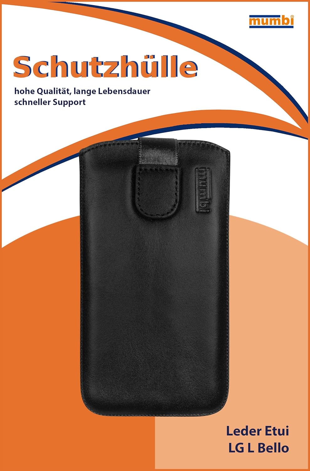 mumbi Genuine Leather Case Compatible with LG L Bello Black
