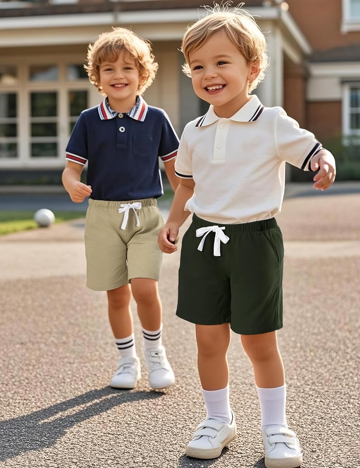 3 Pack Toddler Boys Shorts Baby Boy Summer Uniform Clothes Pull On Jogger Short Size 18M-5T - Image 3