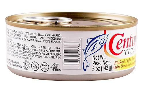 Miniatura 2 de Century - Atún ligero en copos en aceite, 5 onzas, individual