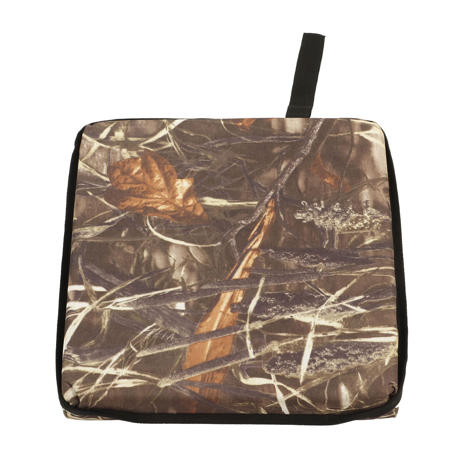 Pilipane Square Cushion Mat with Lanyard Single Layer Oxford Cloth Foam Filling Pad for Outdoor Stadium Camping Fishing Kayak Canoeing 600D Oxford Cloth Reed Camouflage