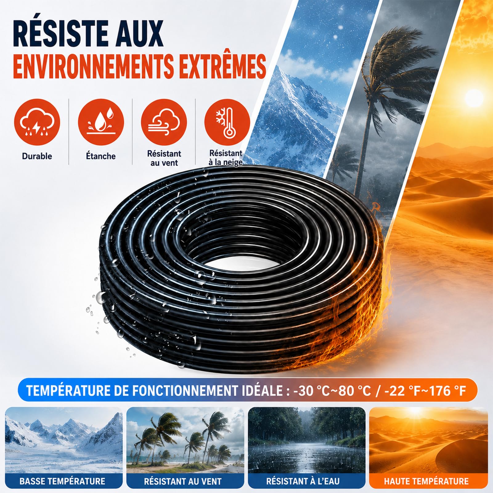Fil Électrique 18 AWG 20 m, 2 x 0,75 mm², Cuivre Étamé À 2 Conducteurs, Flexible Basse Tension pour LED, Automobile, Haut-Parleurs, CCTV, 5V/12V/24V et Projets DIY