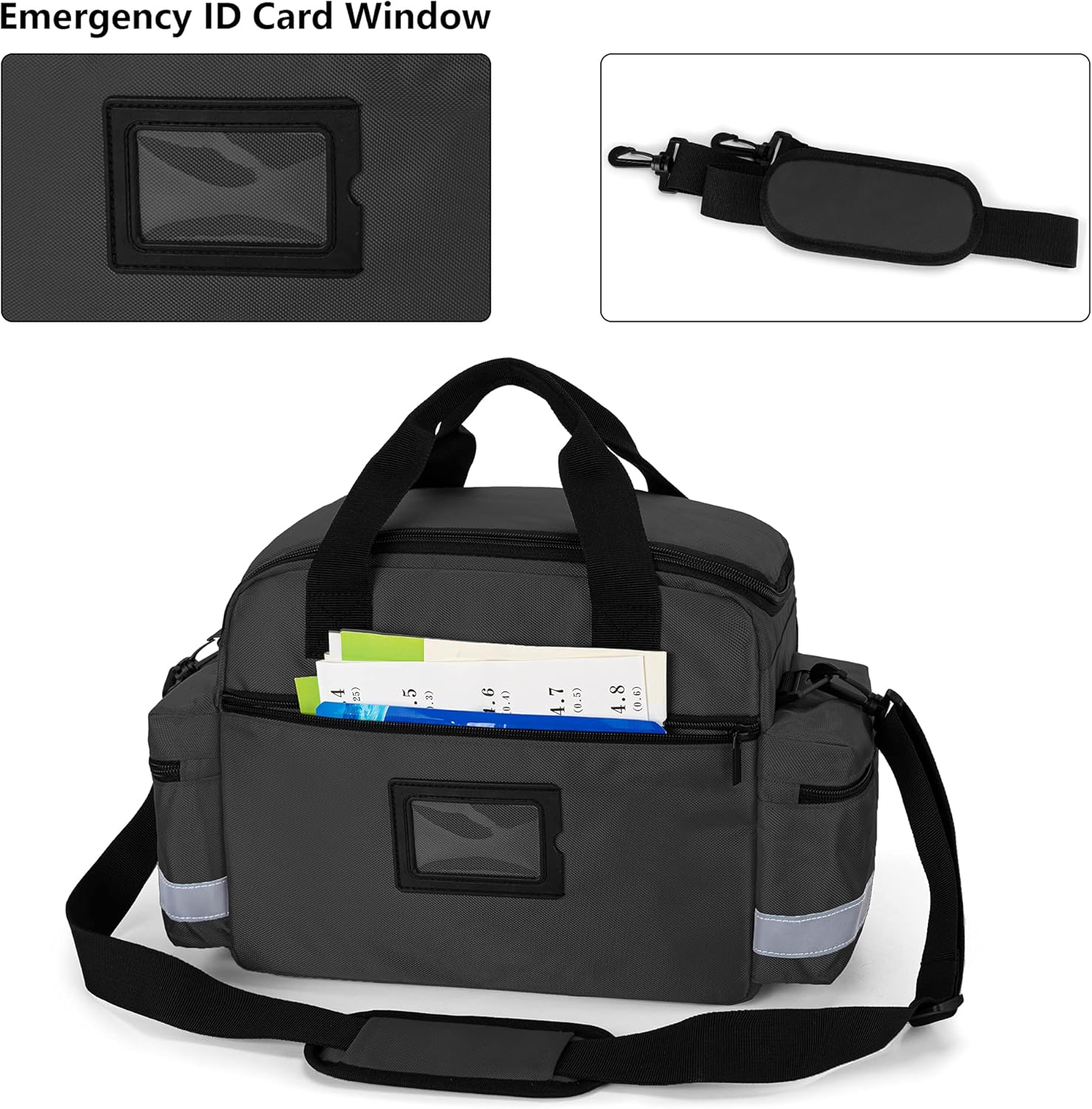 Trunab Home Health Nurse Bag Medical Bag Organizer with Handle and Shoulder Strap for Home Visit, Travel, Nursing Student - Image 4