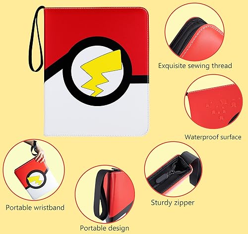 Miniatura 4 de Carpeta de 9 bolsillos para tarjetas con 50 hojas extraíbles de doble cara, carpeta de tarjetas intercambiables con capacidad para hasta 900