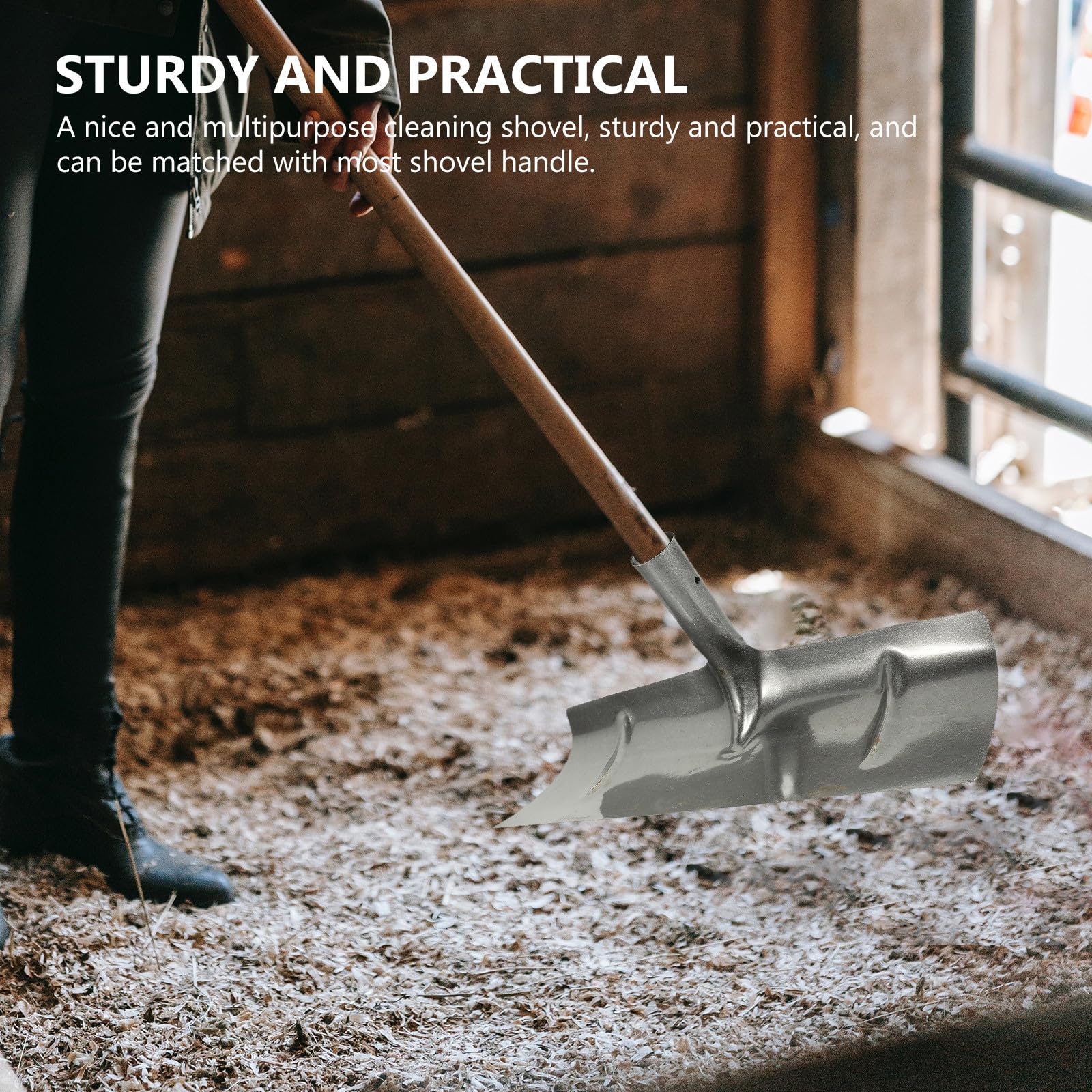 Cabezal de repuesto de pala de estiércol resistente, raspador grueso para aves de corral, ganado y jardín, ideal para limpieza de jaulas de pájaros y mantenimiento de granjas