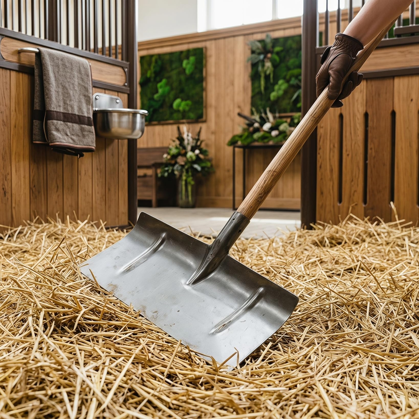 NOLITOY Eisen Mistrechen Mistschaber Schaufelkopf Tierkot Reinigung Werkzeug Gülle Rechen Kratzer Kopf für Stallpflege Zubehör Hühnerstall Geflügel Bauernhof Haustiere Landwirtschaft Mistboy 40.00 cm