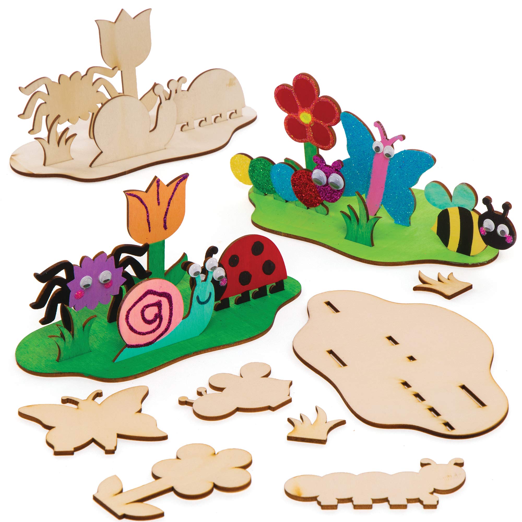 Baker Ross FE934 Gingerbread Jump Up Kits - Pack Of 8, Craft Activities For Kids To Assemble Decorate And Play Great As A Gift For Creative Children