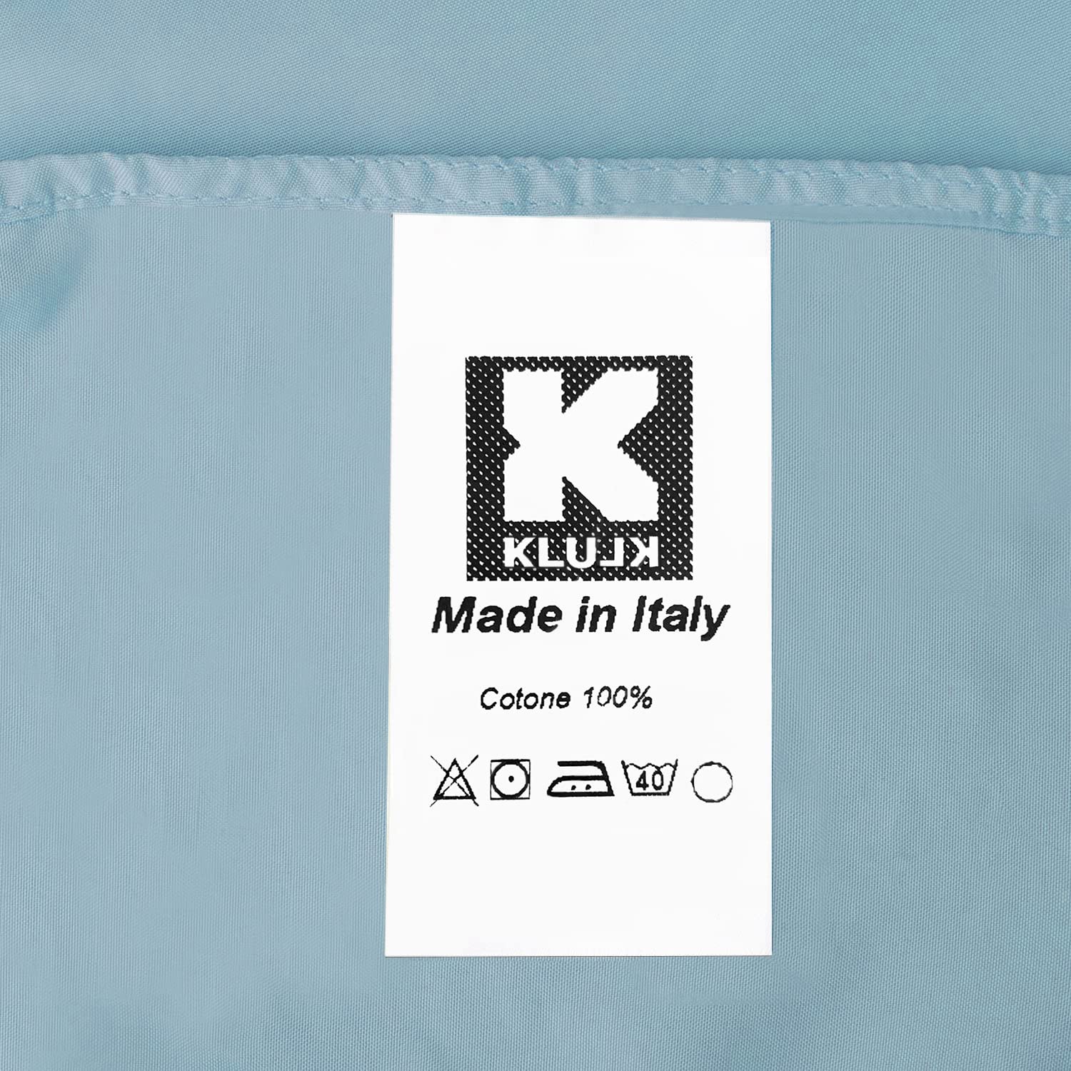 KLULK Lenzuolo Sotto Con Angoli Elasticizzati Matrimoniale 100% Cotone Cielo 175 X 200 + 27 Cm Made In Italy