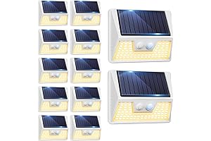 12 Pack Solar Fence Lights with Motion Sensor: Illuminate Your Outdoor Spaces with Energy-Efficient Security