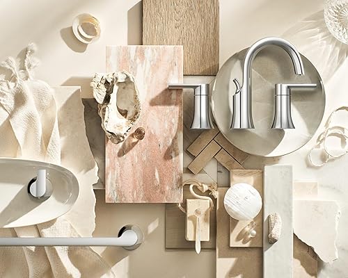 Miniatura 10 de Moen Grifo de baño de arco alto de dos manijas cromado Doux, válvula se vende por separado, TS6925