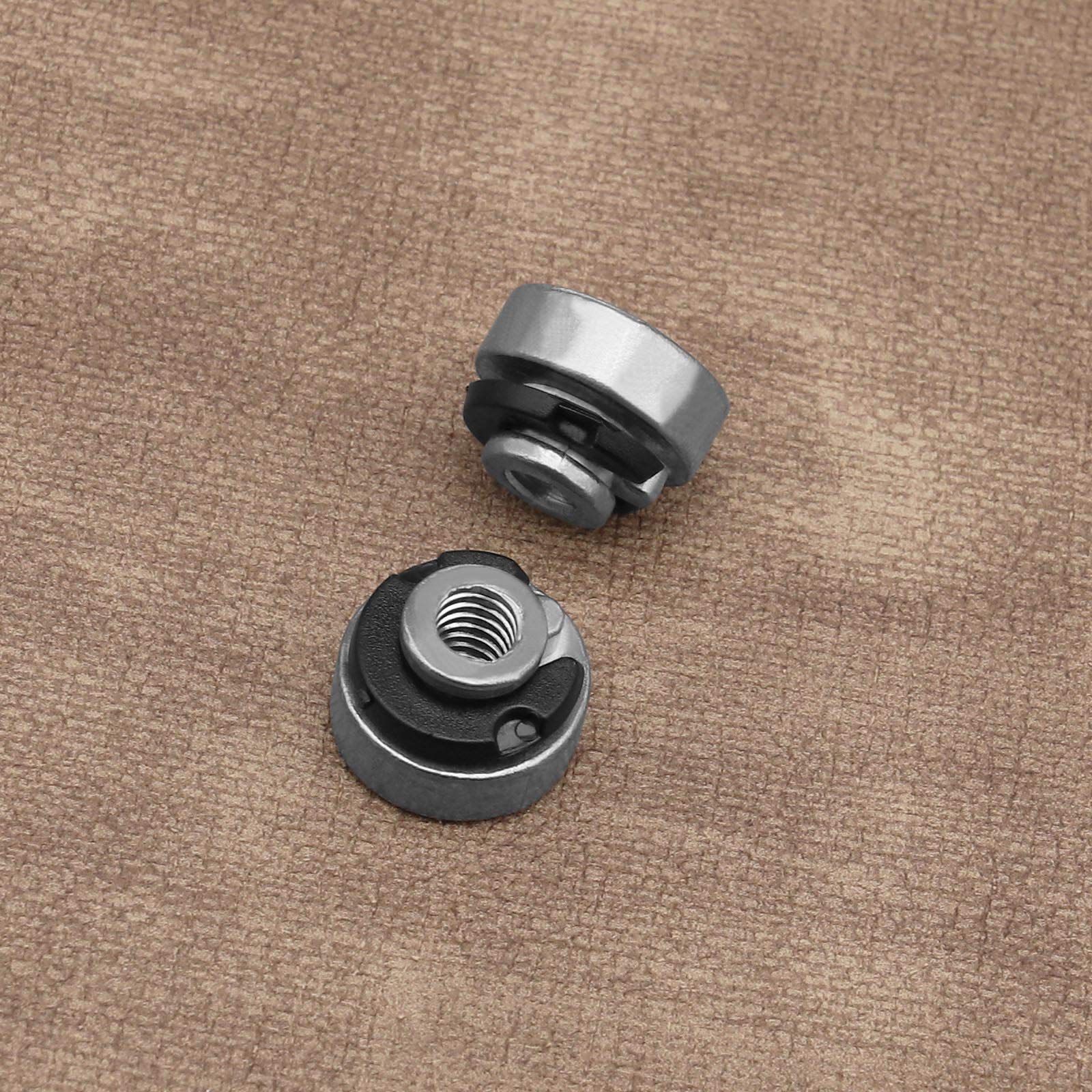Create idea Zestaw 2 śrub zderzaka motocykla tylnego siedzenia z podkładką w kształcie litery C aluminiowa kęs czarny 6 mm śr. 59768-97