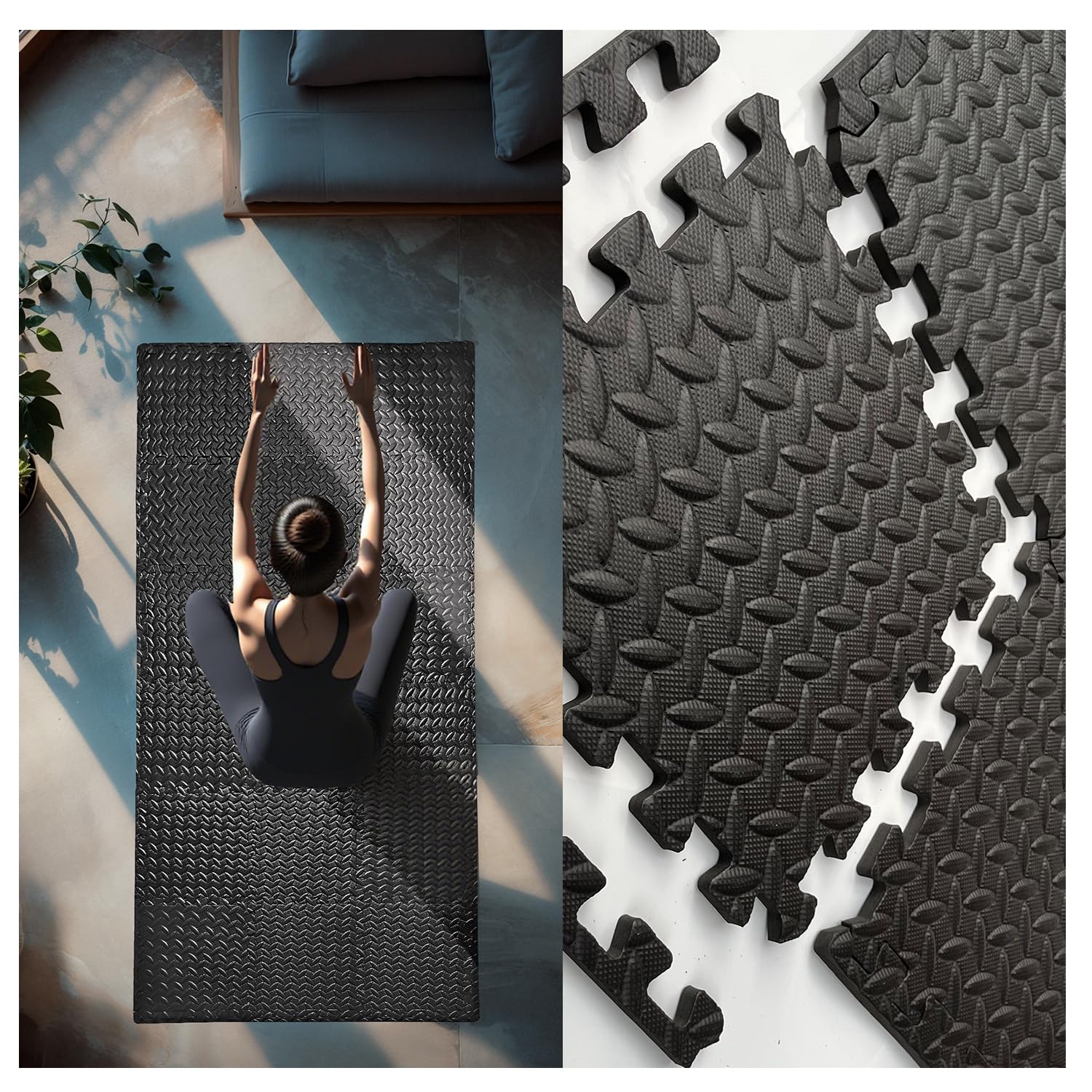 Amazon.com: 3x6 Feet Interlocking Foam Floor Mats (18-Pack) - 0.4