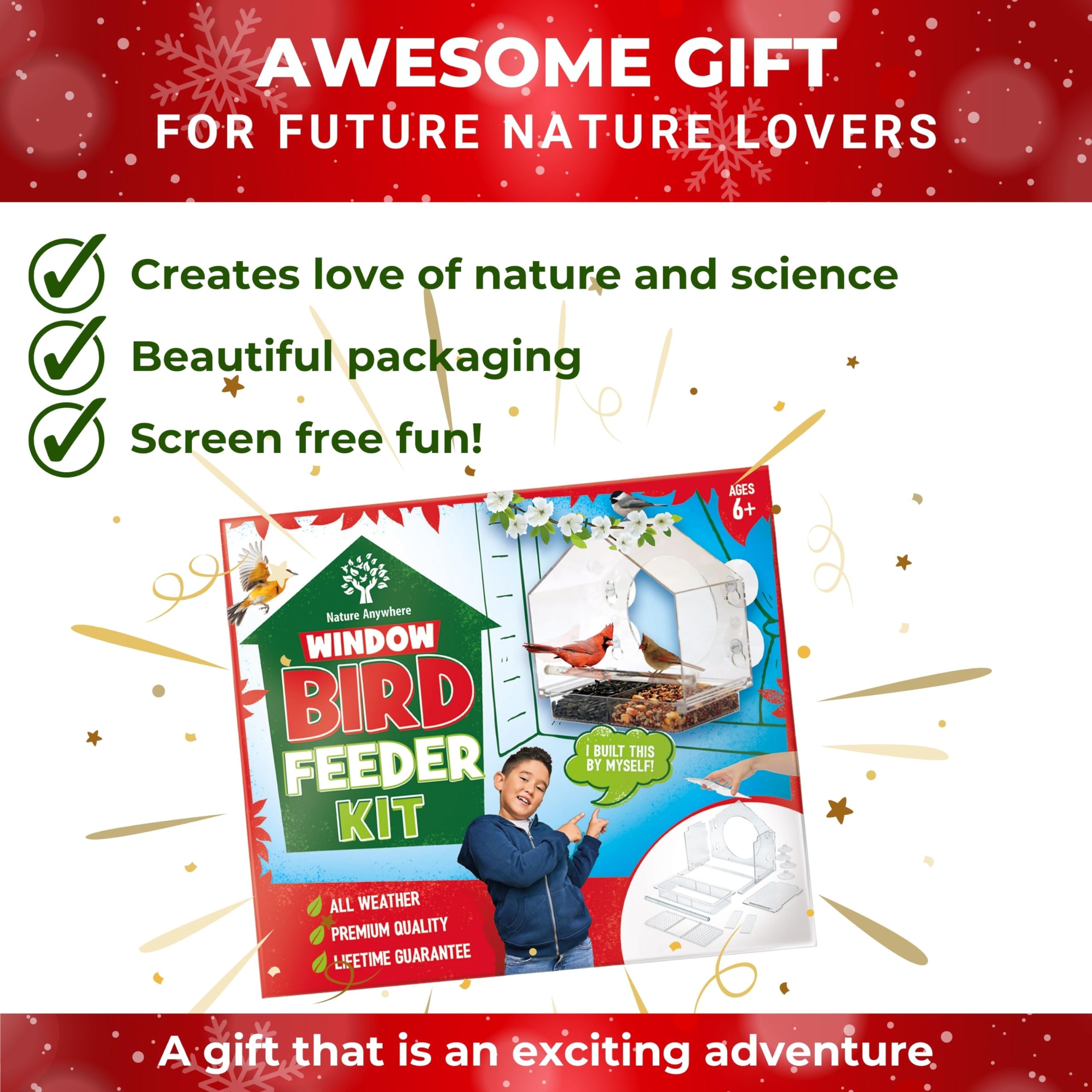 Snapklik.com : Window Bird Feeder Kit - Clear Bird Feeders To Make