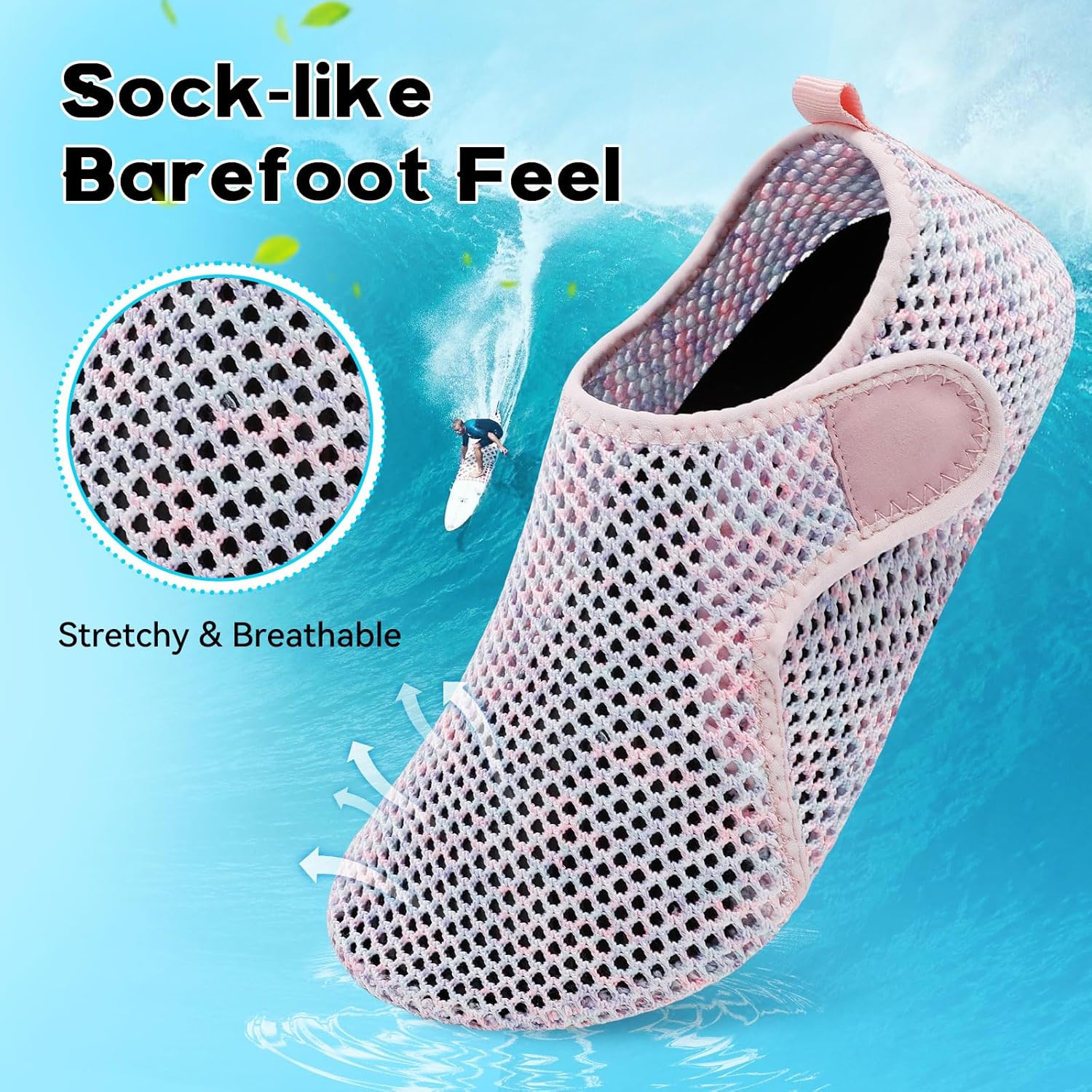 Scurtain Barefoot Water Shoes for Women Men Beach Swim Aqua Socks Summer Quick-Dry Sandals Slippers - Image 3