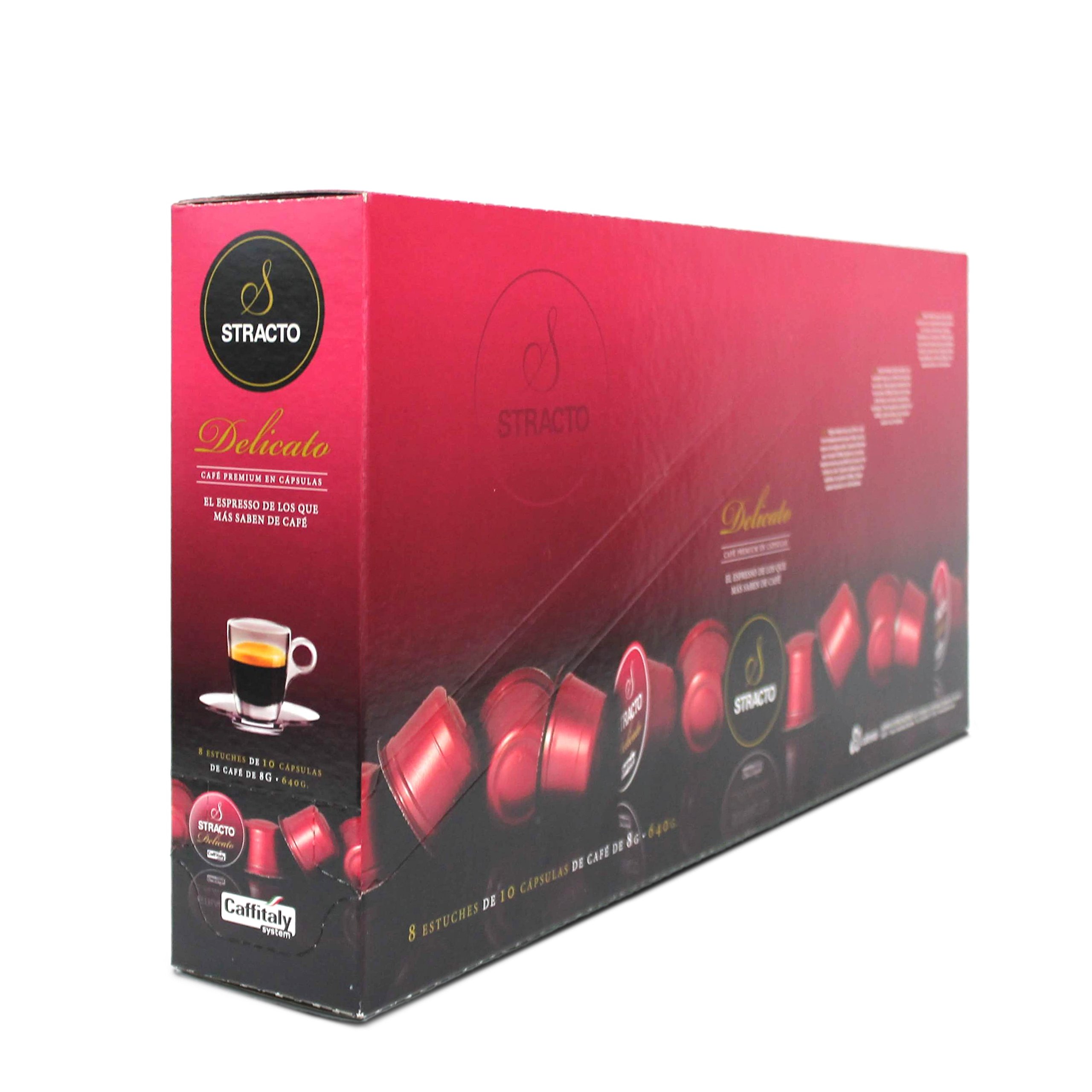 Stracto - Cápsulas de Café - Tray Box Delicato - Estuche 80 Unidades