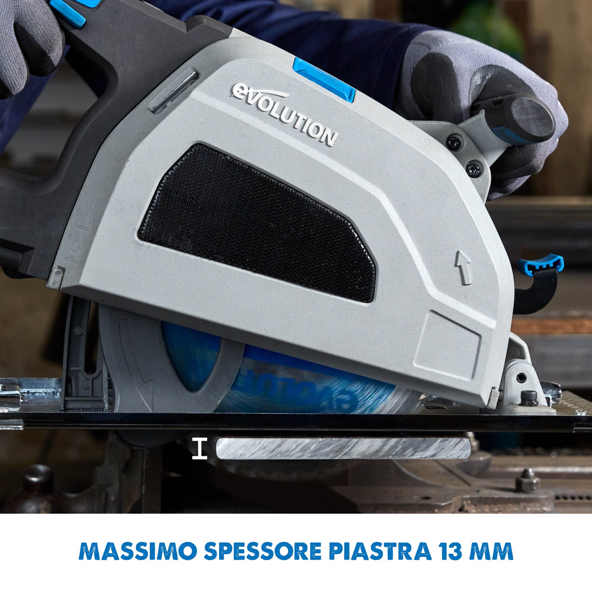 Evolution S210CCS - 210 mm Sega circolare per acciaio - Superfici immediatamente pronte per ulteriori lavorazioni - Non genera surriscaldamento, ronzii o scintille - Lama per acciaio dolce inclusa