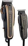 Wahl - Combo profesional de peluquero 5 estrellas, modelo número 8180, negro/marrón para hombre, kit de 1 pieza