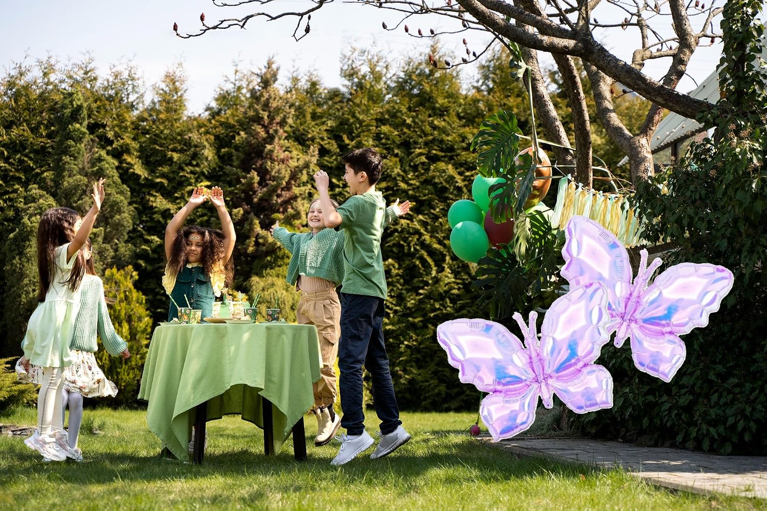 PLAP Birthday Butterfly Party Balloons Party Decorate with Balloon Decorations (Purple) image 3