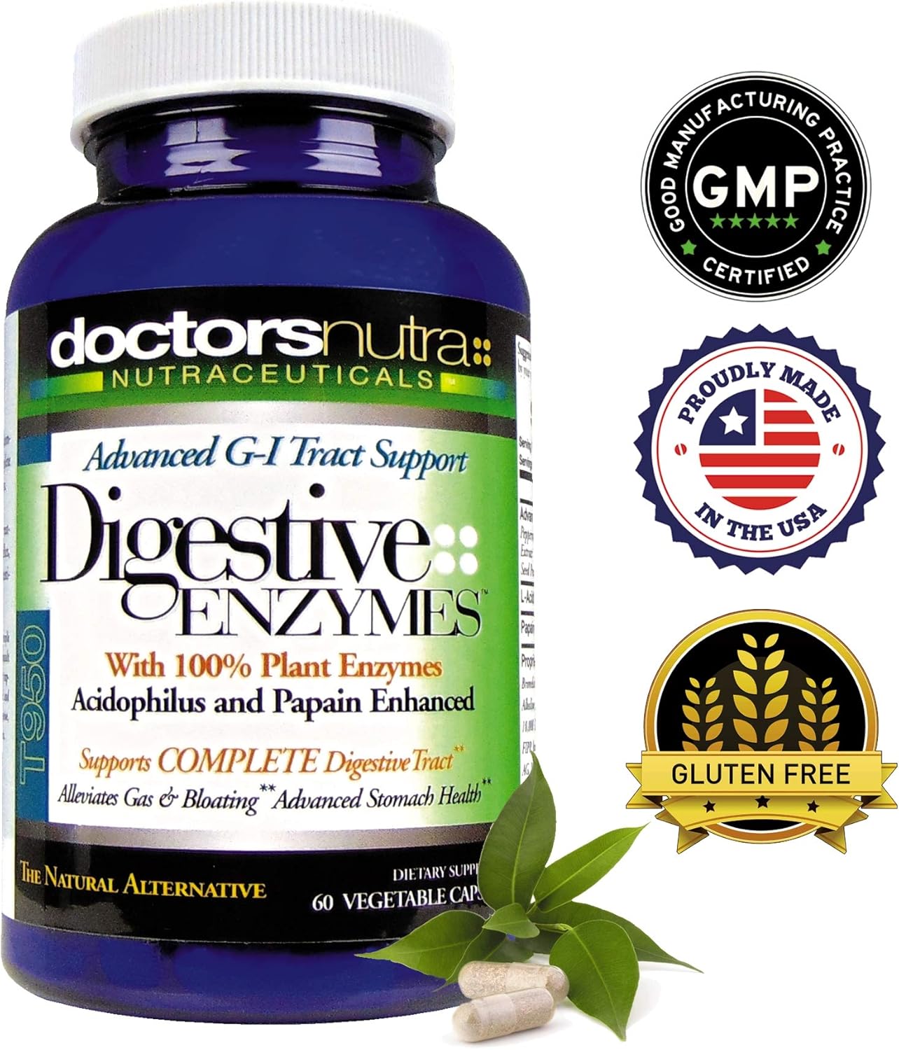 Digestive Enzymes Natural GI Digestive Support Supplement Advanced Tract 950
