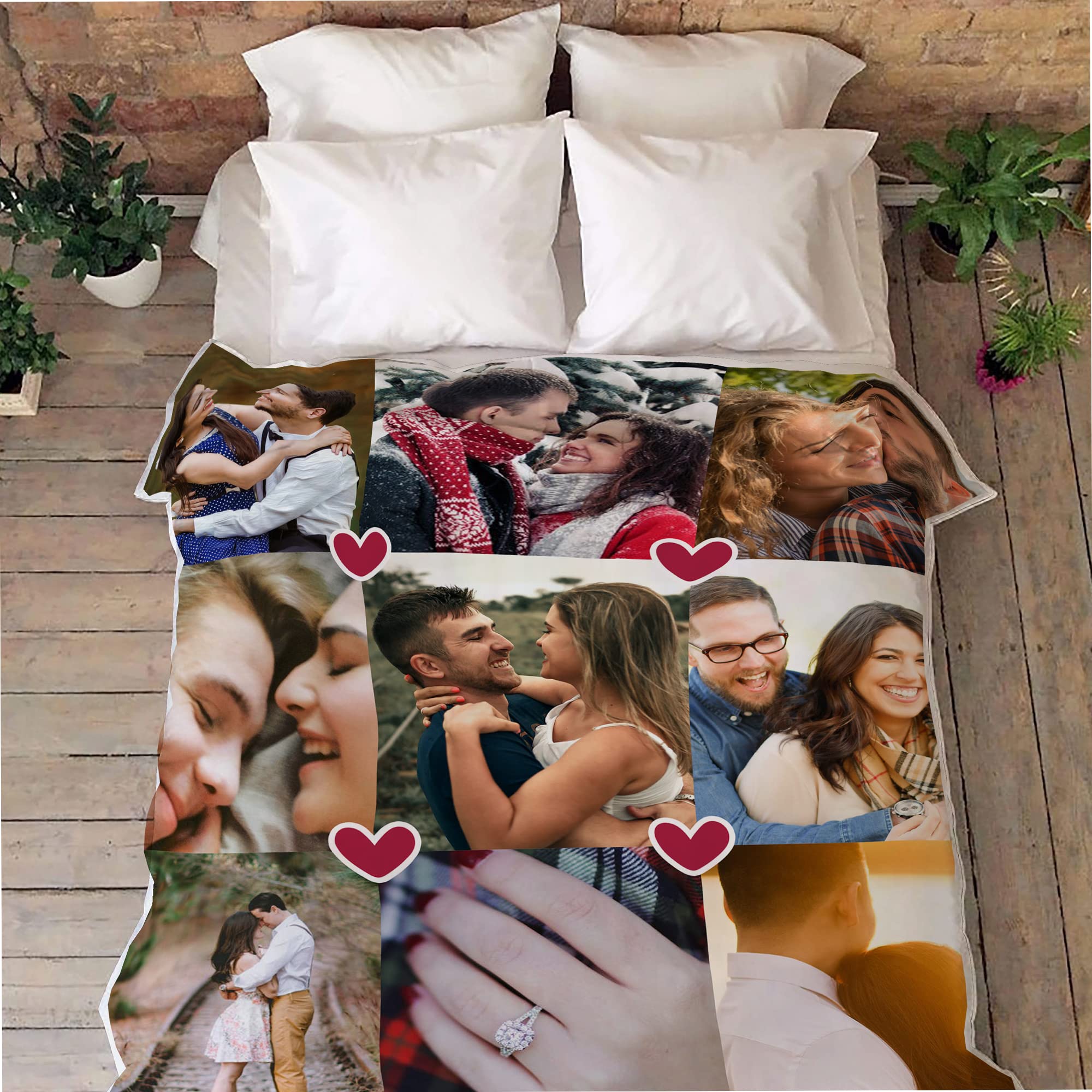 Custom Photo Blanket Personalized Fleece Blanket With Photo Of Couple Festival