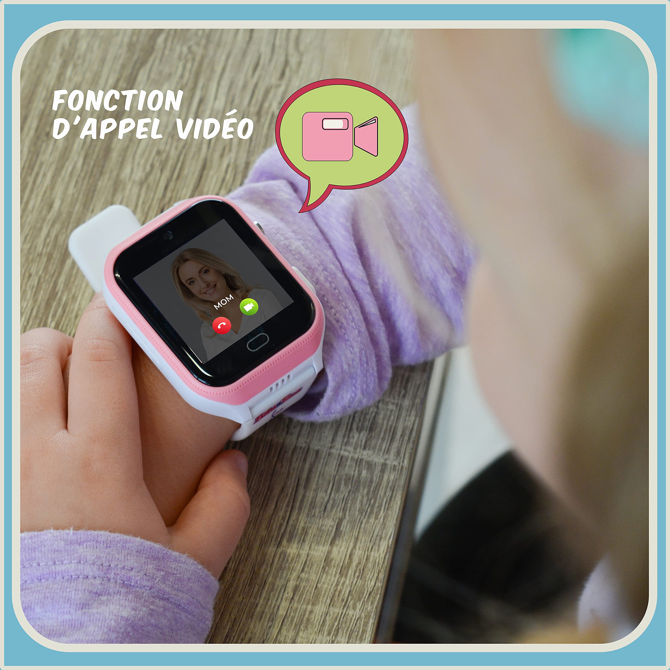 Technaxx Bibi et Tina 4G Montre Intelligente pour Enfants avec filtres de caméra Amusants - Chat, appels, appels vidéo, enregistrements vidéo, Appareil Photo, réveil, Fonctions de Fitness, etc.