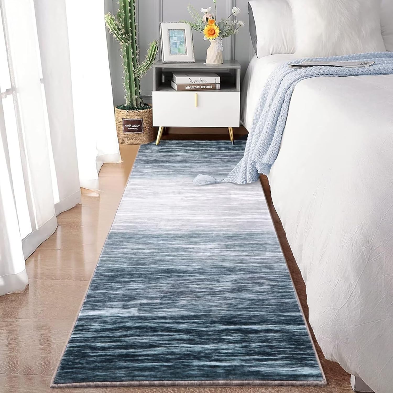 GAOMON 2x10 Runner Rug Modern Ombre Entryway Runner