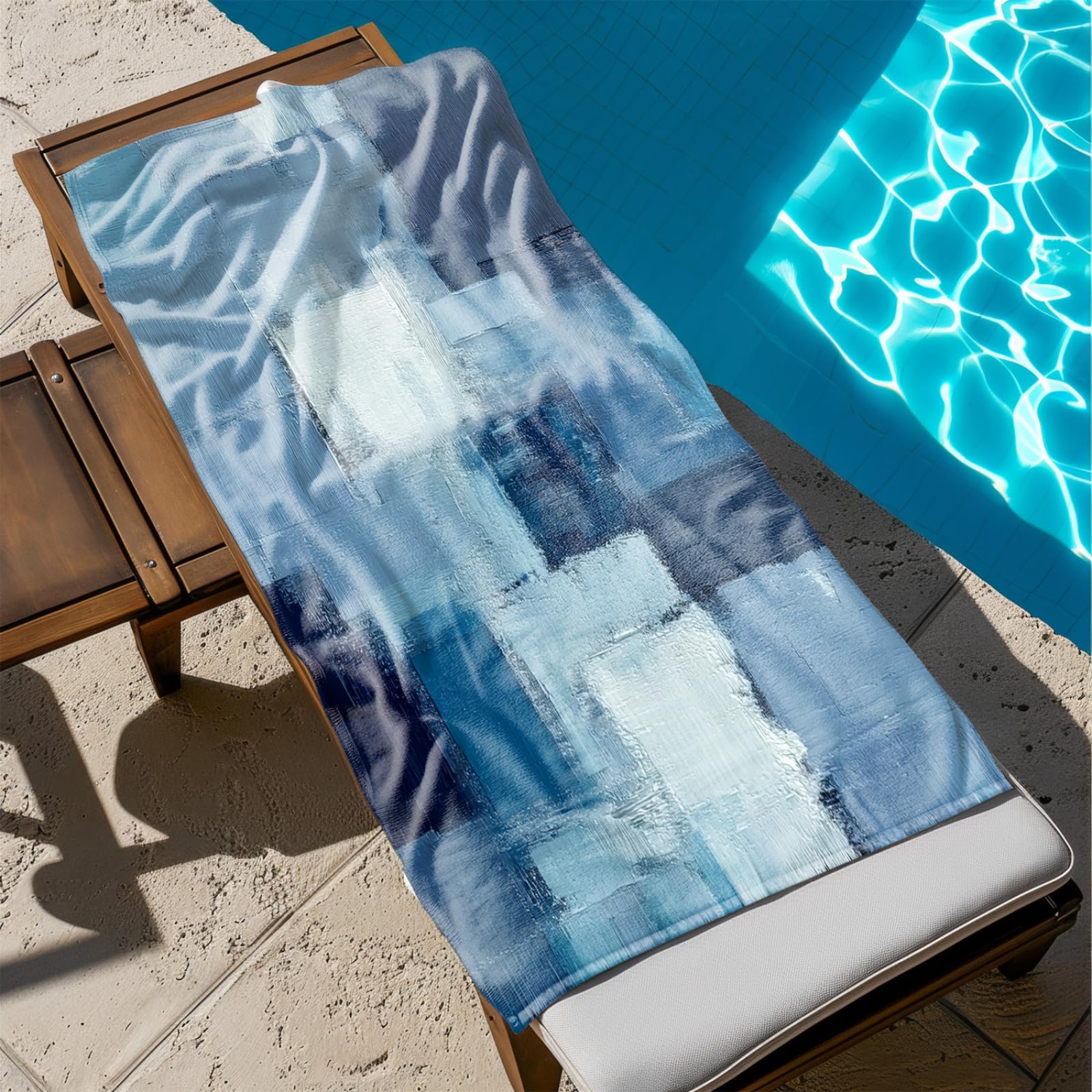 Générique Serviette de Plage 100X200 Graffiti Bleu