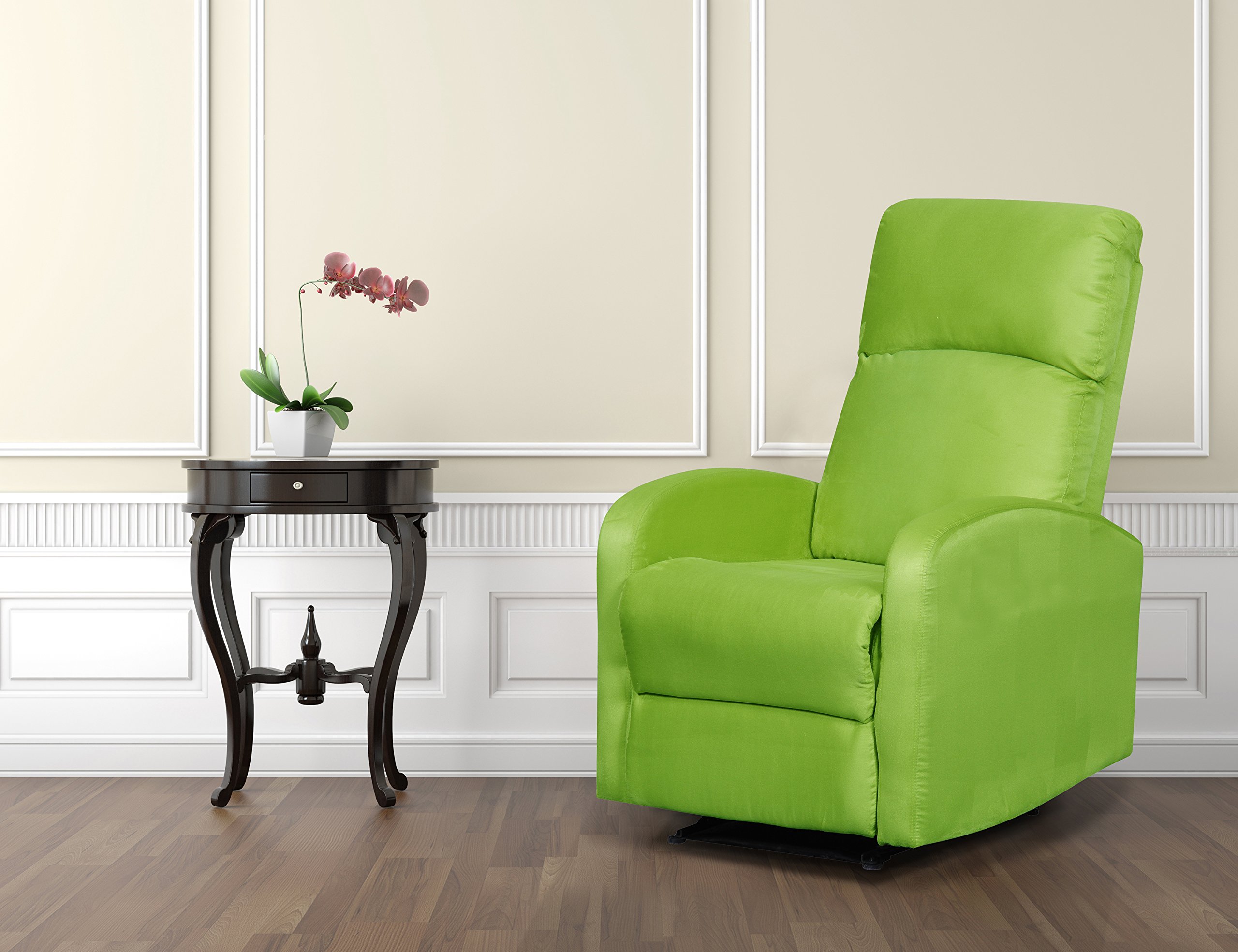 Artiva USAModern Home Slim Design Microfiber Recliner, Lime Green,