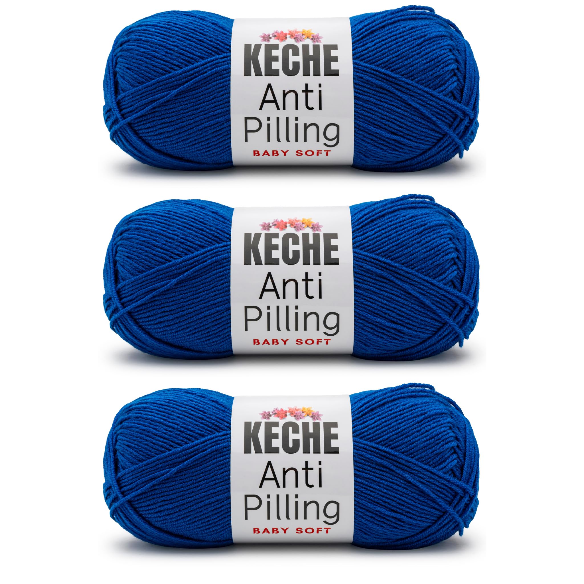 Soft DailyKnit DK Yarn, 100% Anti-Pilling Acrylic for Knitting Crocheting, Light Weight #3 (3.52 oz / 274 Yds) 1 Skein - Red — view 26
