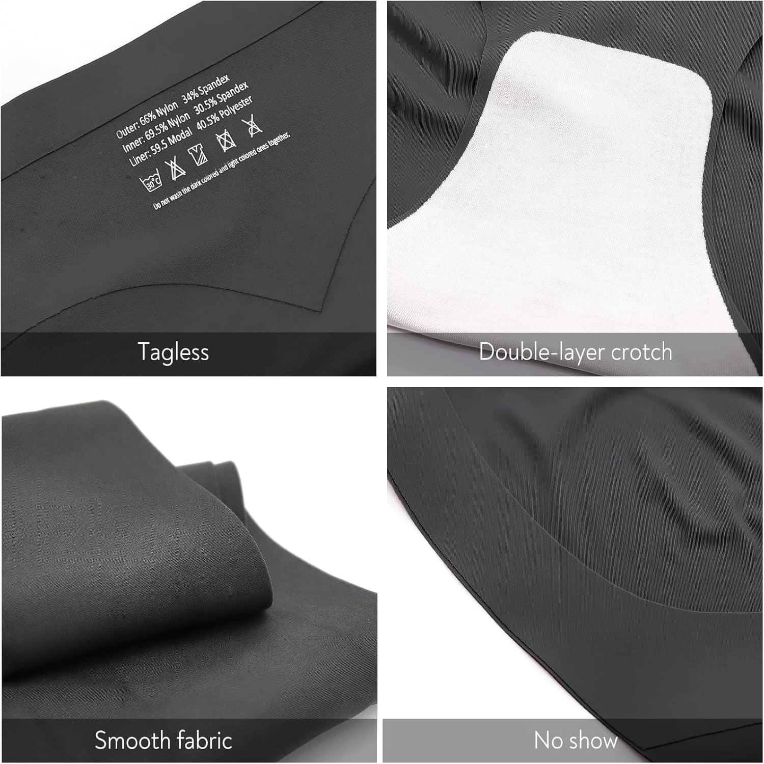 FallSweet No Show Tummy Control Underwear for Women High Waisted Panties Comfy Briefs Pack - Image 5