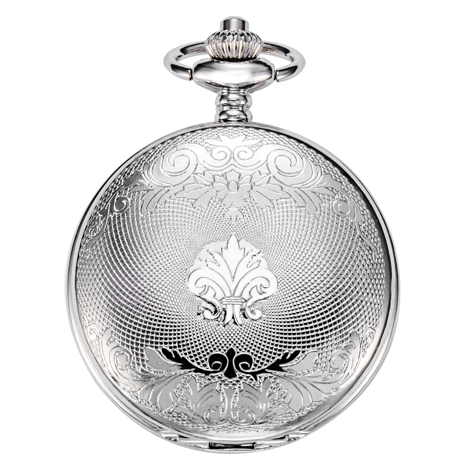 TREEWETO Antique Mens Pocket Watch Skeleton Mechanical Half Hunter Golden/Bronze/Silver Double Case Roman Numerals