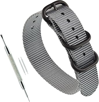 21mm Banda de Correa de Reloj de Nylon Militar ZULÚ la Correa de muñeca Gris para los Hombres Diver